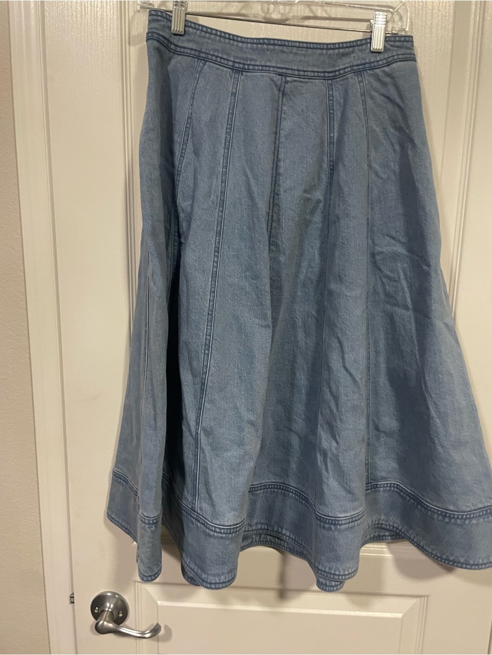 Pilcro by Anthropologie Denim A-Line Midi Skirt - Light Blue - Picture 7 of 8